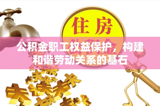 莘县公积金职工权益保护，构建和谐劳动关系的基石