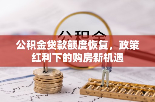 莘县公积金贷款额度恢复，政策红利下的购房新机遇