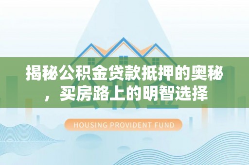 莘县揭秘公积金贷款抵押的奥秘，买房路上的明智选择