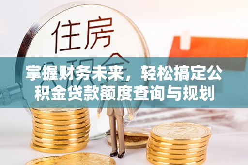 莘县掌握财务未来，轻松搞定公积金贷款额度查询与规划