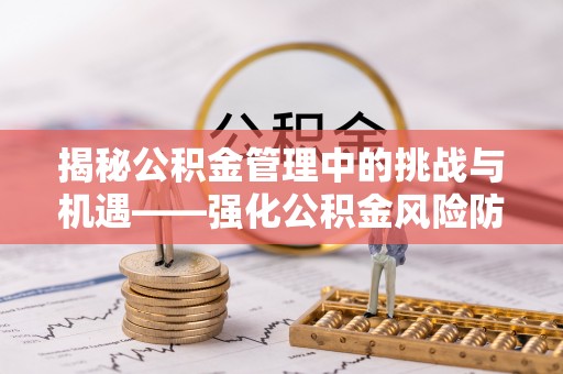 莘县揭秘公积金管理中的挑战与机遇——强化公积金风险防控的多维策略