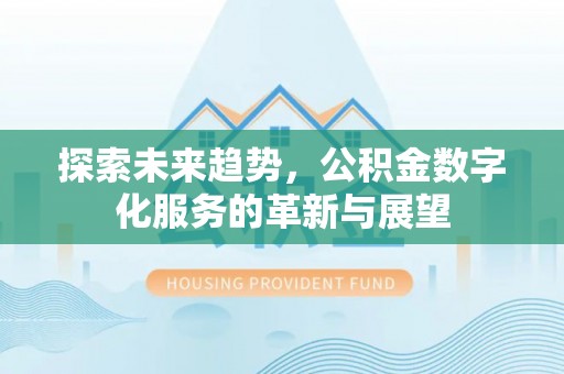 莘县探索未来趋势，公积金数字化服务的革新与展望