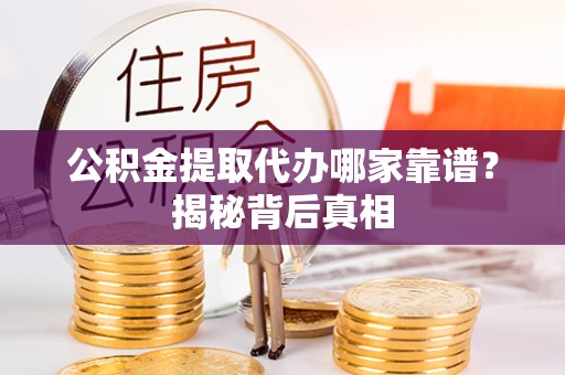 莘县公积金提取代办哪家靠谱？揭秘背后真相