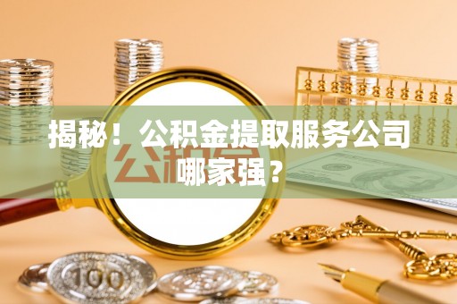 莘县揭秘！公积金提取服务公司哪家强？