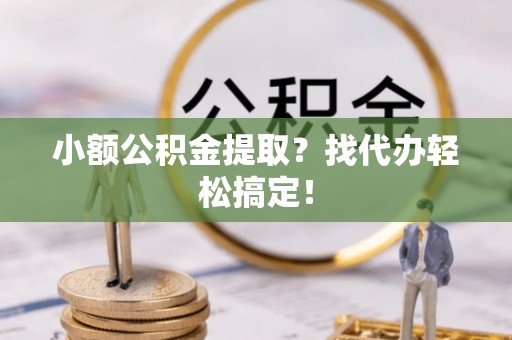 莘县小额公积金提取？找代办轻松搞定！