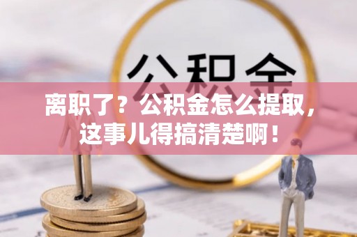 莘县离职了？公积金怎么提取，这事儿得搞清楚啊！