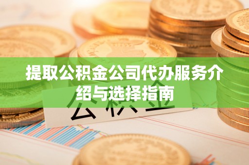 莘县提取公积金公司代办服务介绍与选择指南